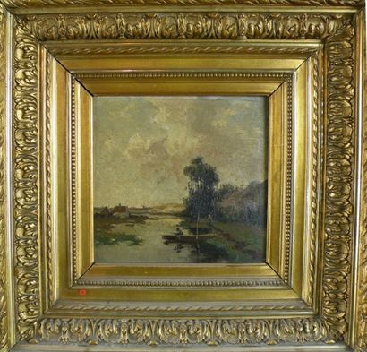 École du XIXe siècle
Vue de bord de rivière...