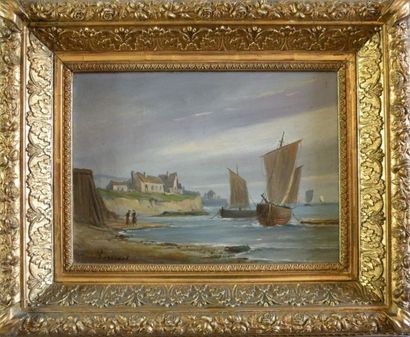 BERMONT, école française
Marines Paire d'huiles...