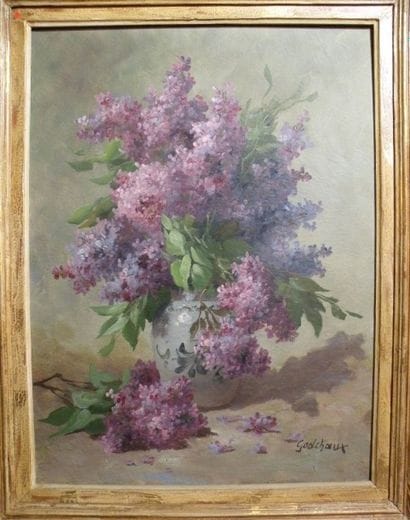Emile GODCHAUX (1860-1938)
Les lilas Huile...