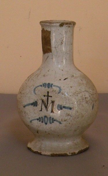 Gourde en grès, XVIIIème siècle. H.16 cm