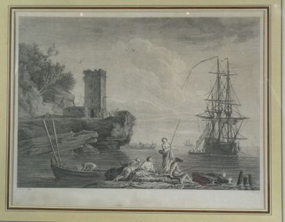 D'après VERNET
Trois gravures représentant...