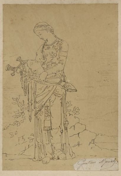 Attribué à Gustave MOREAU (1826-1898)
Jeune...