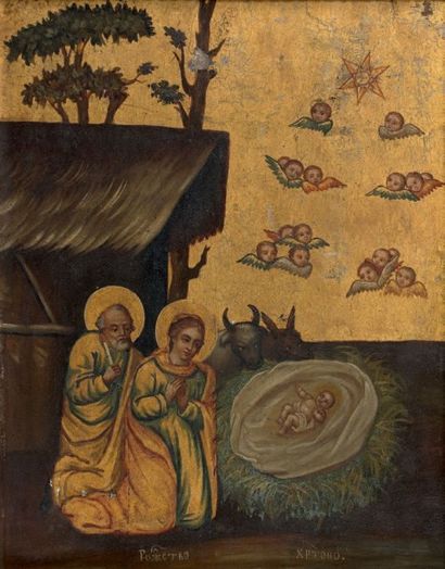 Ecole VENETO DALMATE du XVIIe siècle
La Nativité...