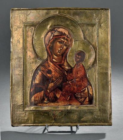 Vierge de Tikhvine, Russie, XIXe siècle
Tempera...