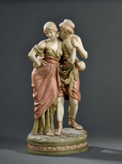 Sculpture en porcelaine Royal Dux, Autriche,...