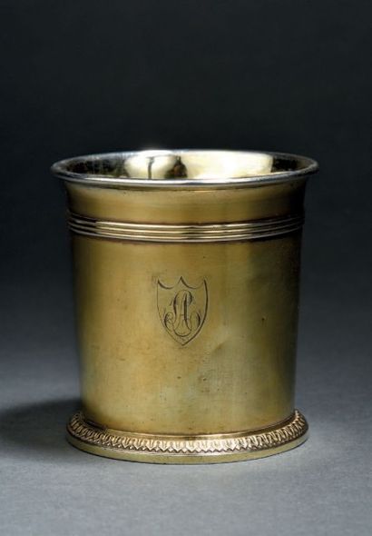 Timbale à bâte en vermeil par Jacques Henri...