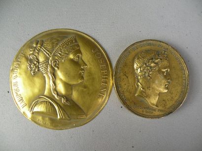 Médaille en bronze doré d'époque Louis Philippe...