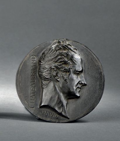 d'après DAVID d'ANGERS

Profil de Chateaubriand,...
