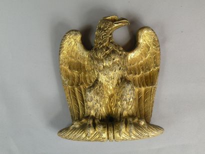 Aigle de parement, en bronze ciselé, doré,...