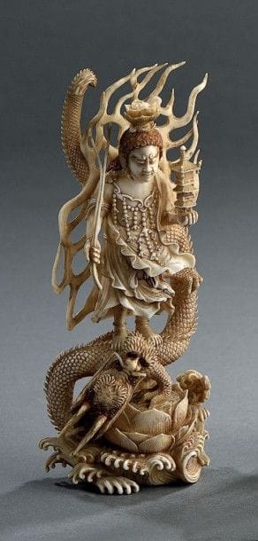 Groupe en ivoire sculpté
Japon, époque Meiji,...