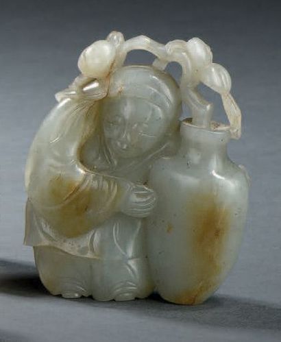 Groupe en jade céladon et rouille sculpté
Chine
Représentant...