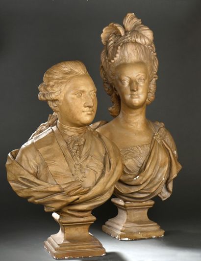 Portrait de Louis XVI et Marie-Antoinette...