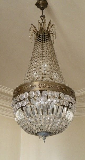 Lustre montgolfière à pampilles de style...
