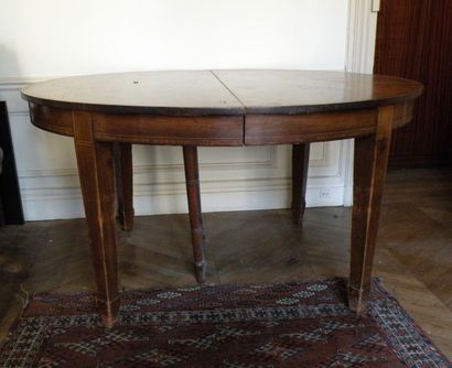 Table en placage d'acajou à filets, style...