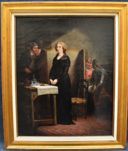 Marie Antoinette au Temple, XIXe siècle

Huile...