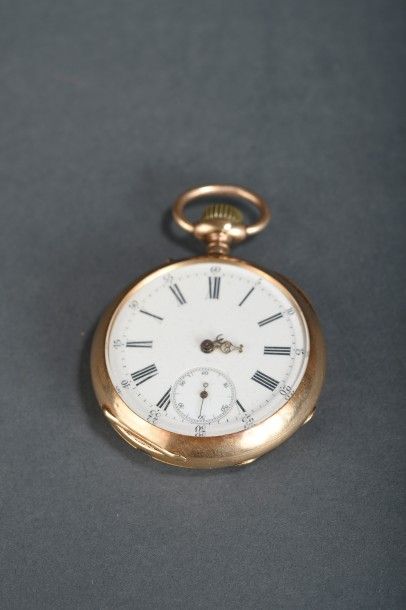 Montre de poche en or 

(accidents).

Poids...
