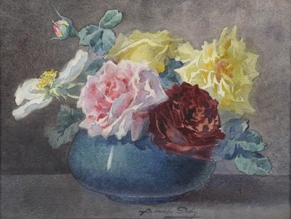 Blanche ODIN (1865-1957)
Bouquet de roses
Aquarelle...
