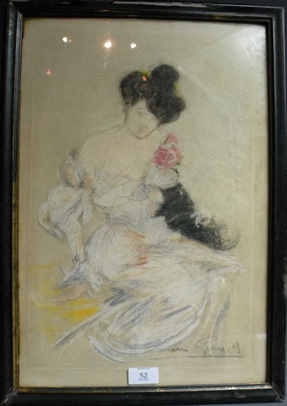 Maurice GRÜN (1869-1947)
Jeune femme brune...