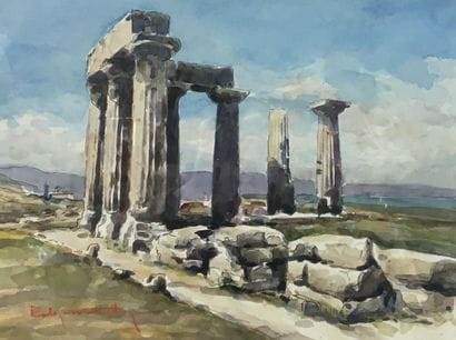 E. DEMANCHY (XXe siècle)
Vue antique
Aquarelle...