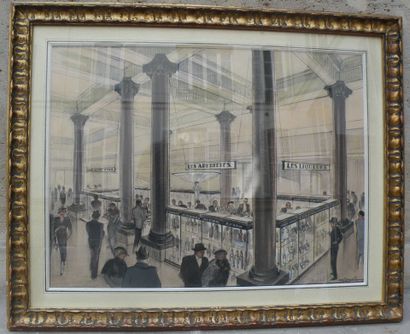 RAVEL (XXe siècle)
Au grand magasin
Aquarelle.
Signée...