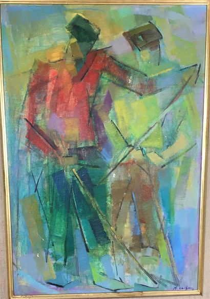 VORCHON (XXe siècle)
Pêcheurs, 1955
Huile...