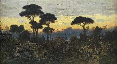 Othmar BRIOSCHI (1854-1912)
Environs de Rome,...