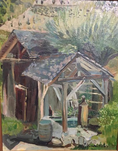 J. VANSKESKOSTE
Cabane à la fontaine
Huile...