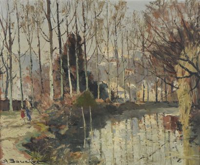 Alfred BOUCHER (1850-1934)
Promenade le long...