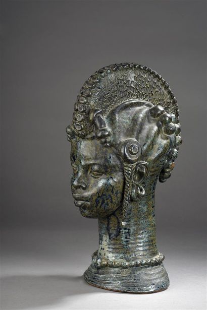 Buste de femme Peuhl, Niger
Terre cuite émaillée...