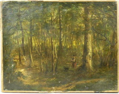 Attribué à César DECOCQ (1823-1904)
Promenade...