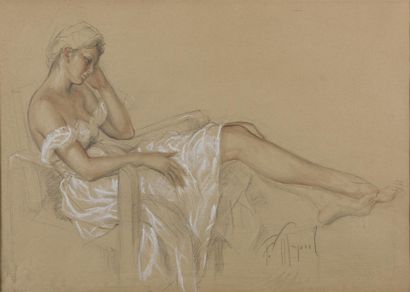 Fernand MAJOREL (1898-1965)
Femme allongée
Pastel...