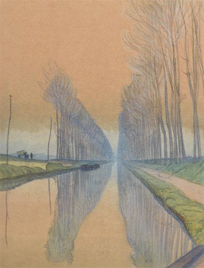 Charles GUILLOUX (1866-1946)
Canal en hiver,...