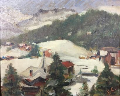 École francaise du XXe siècle
Village à la...