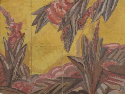 Mathurin MEHEUT(1882-1958)
Etude de paravent
Gouache.
Signée...
