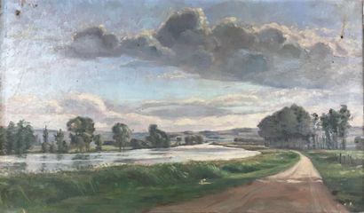 René ALBAN (XIXe-XXe siècle)
Chemin de campagne,...