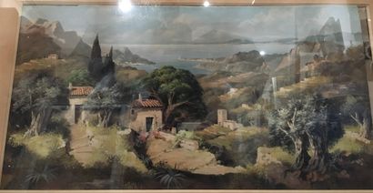 L. BATUN (XXe siècle)
Maison dans un paysage...