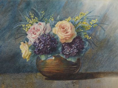 M. HENRY (XXe siècle)
Bouquet de fleurs,...