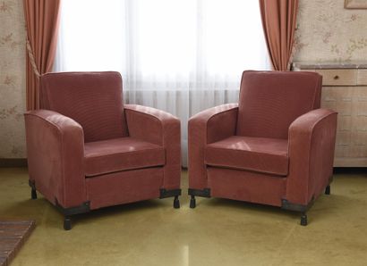 Étienne KOHLMANN (1903-1988)
Paire de fauteuils...