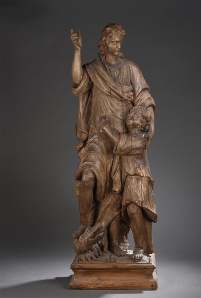 Ange gardien, XVIIe siècle
En bois sculpté...