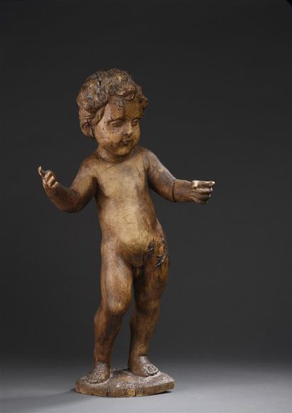 Enfant en bois sculpté, XVIIe siècle
Debout...