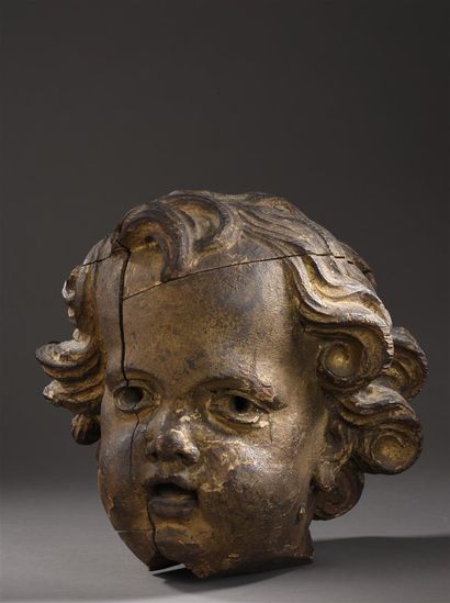 Tête d'enfant, XVIIe siècle
En bois sculpté...