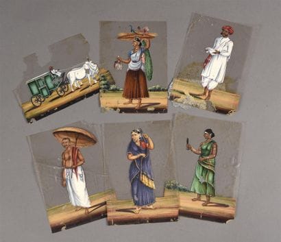 Huit peintures Company School
Inde, XIXe...