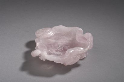 Rince-pinceaux en quartz rose en forme de...