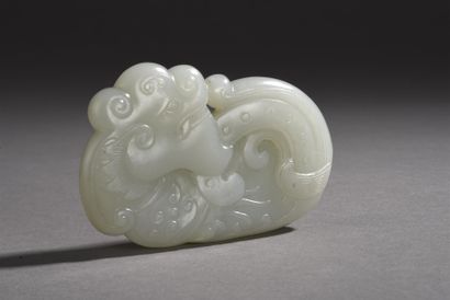 Pendentif en jade céladon
Chine, XIXe siècle
Sculpté...