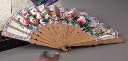 Éventail et son coffret
Chine, Canton, fin...