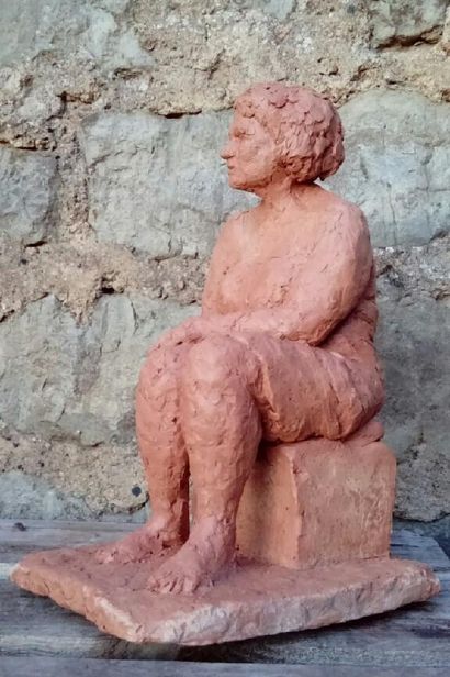 AUGER, Alain
Femme
Statue en terre
H : 35...