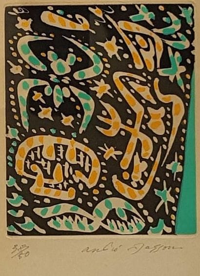 MASSON, André (1896-1987)
Sans titre
Linogravure...