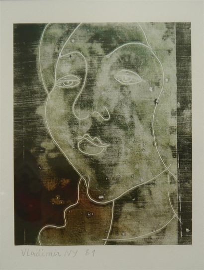 GERMAN, Vladimir
Portrait
Monotype encre...
