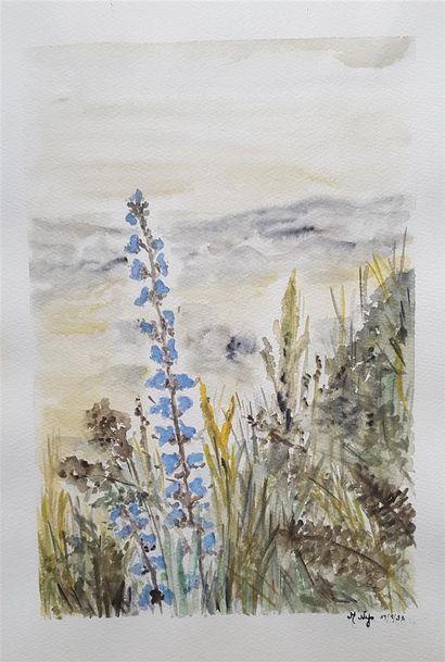 NYS, Marianne
Bord de rivière 
Aquarelle
70...