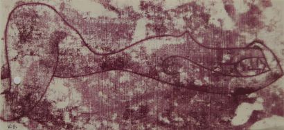 GERMAN, Vladimir
Nu allongé
Monotype encre...